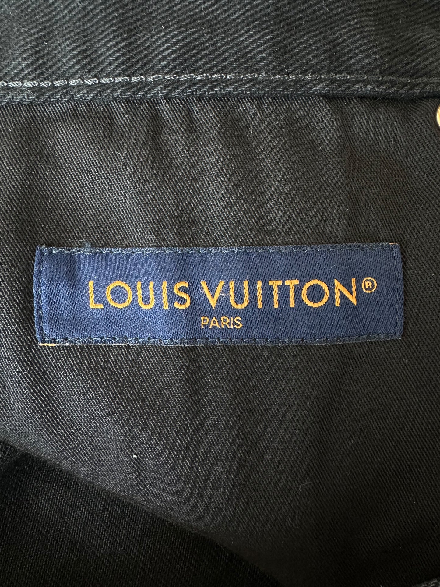 Louis Vuitton Washed Black Monogram Carpenter Shorts