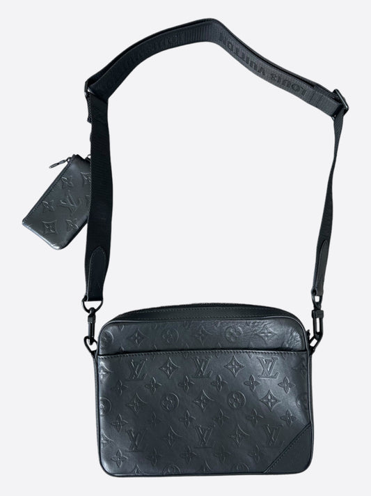 Louis Vuitton Black Shadow Monogram Duo Messenger