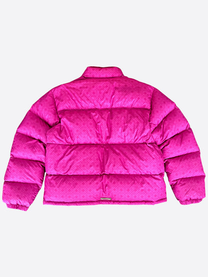 Chrome Hearts Pink Cross Jacquard Puffer Jacket