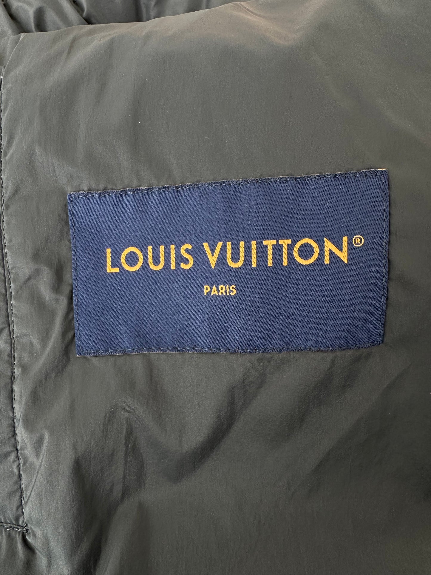 Louis Vuitton Black Embroidered Monogram Puffer Jacket