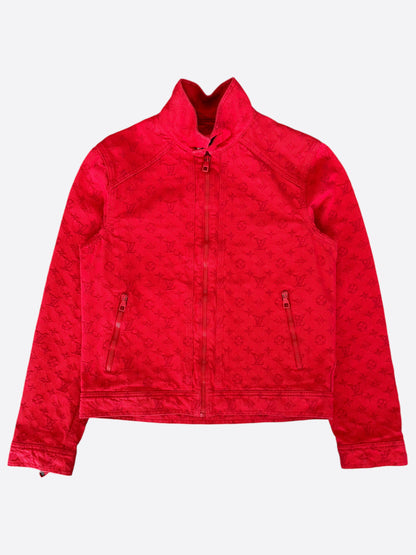 Louis Vuitton Red Monogram Denim Jacket