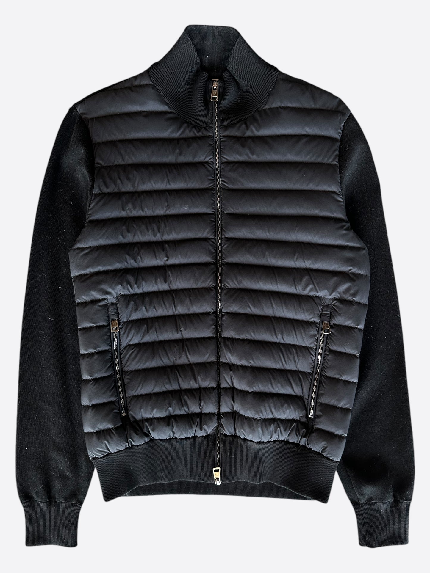 Moncler Black Maglia Puffer Cardigan