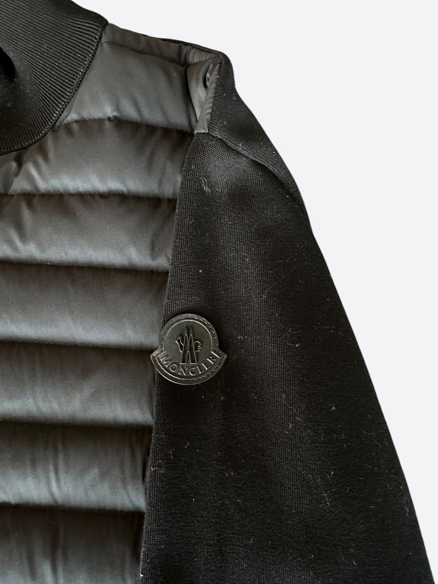 Moncler Black Maglia Puffer Cardigan