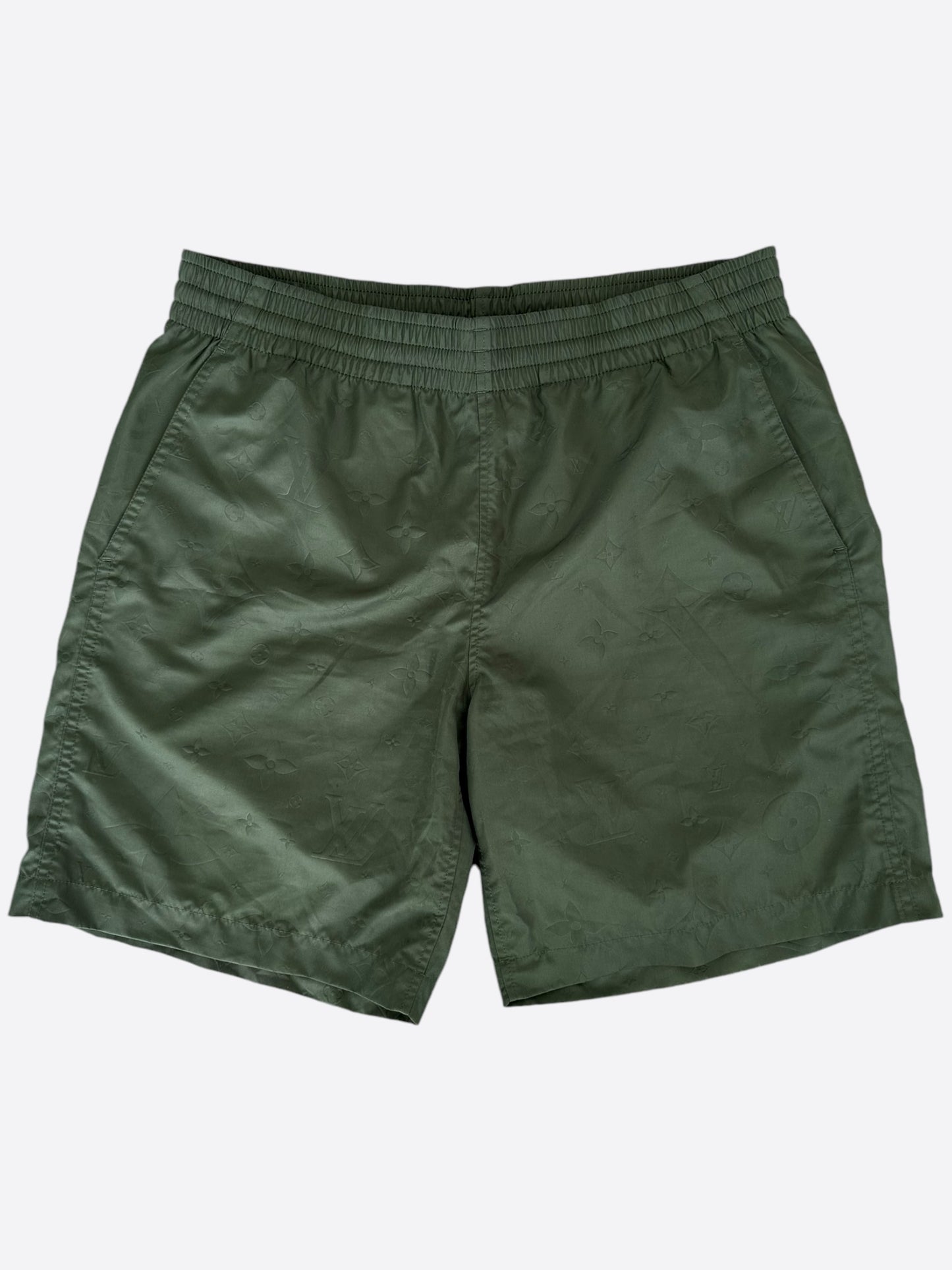 Louis Vuitton Olive Monogram Swim Shorts