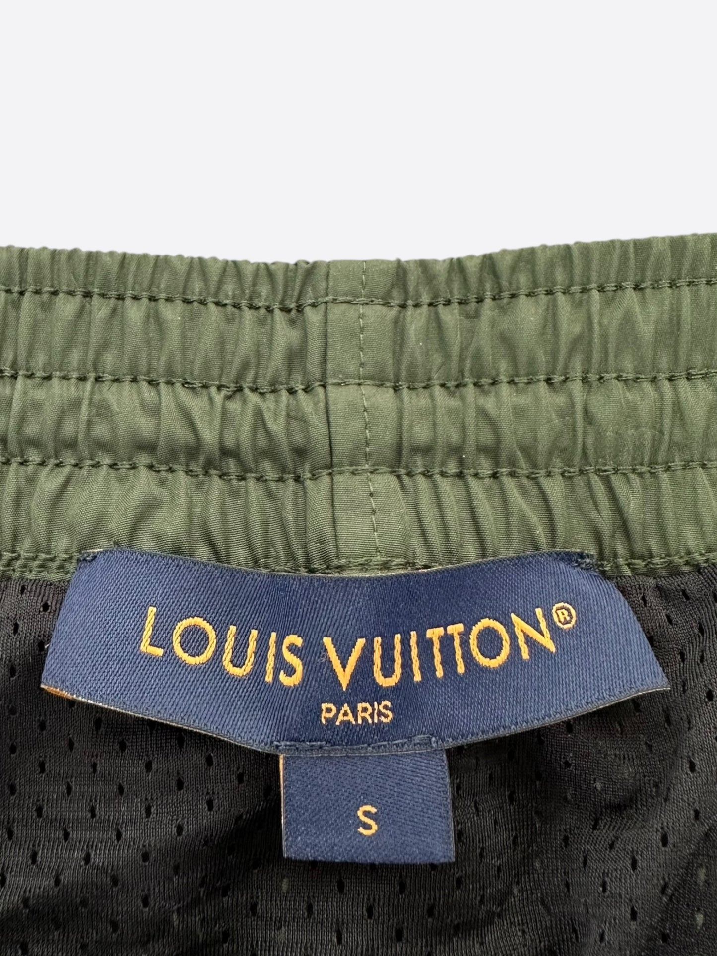 Louis Vuitton Olive Monogram Swim Shorts