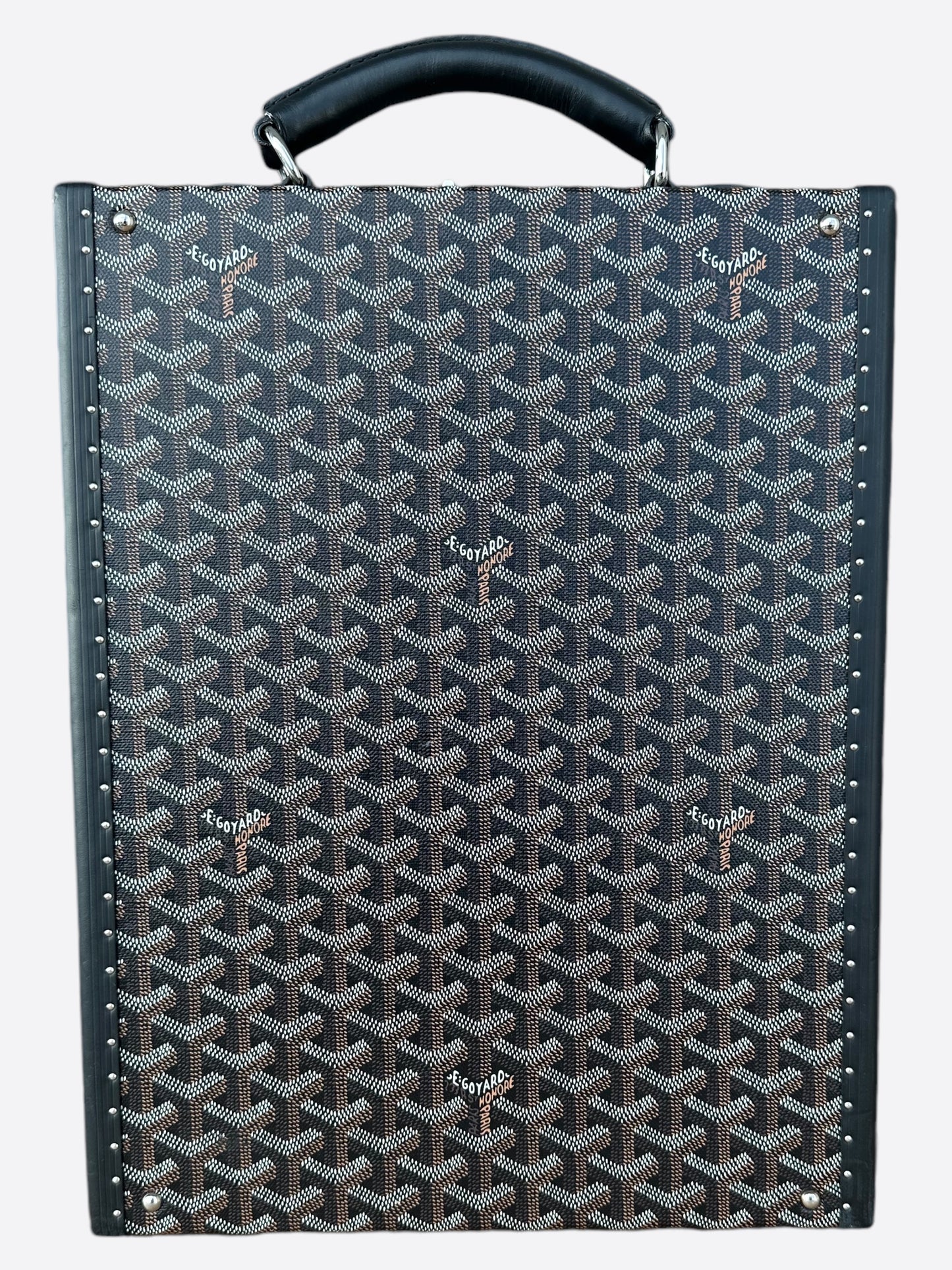 Goyard Black Document Handle Trunk