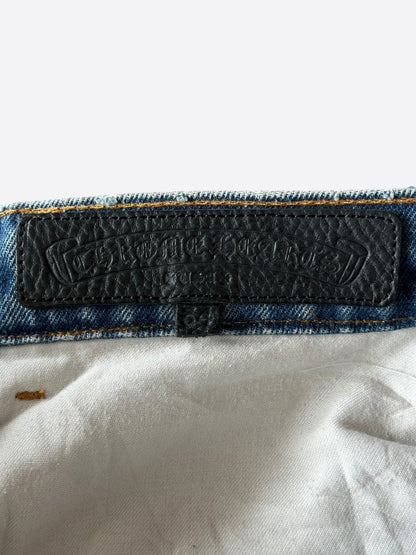 Chrome Hearts Levi's Blue & Black Cross Patch Jeans