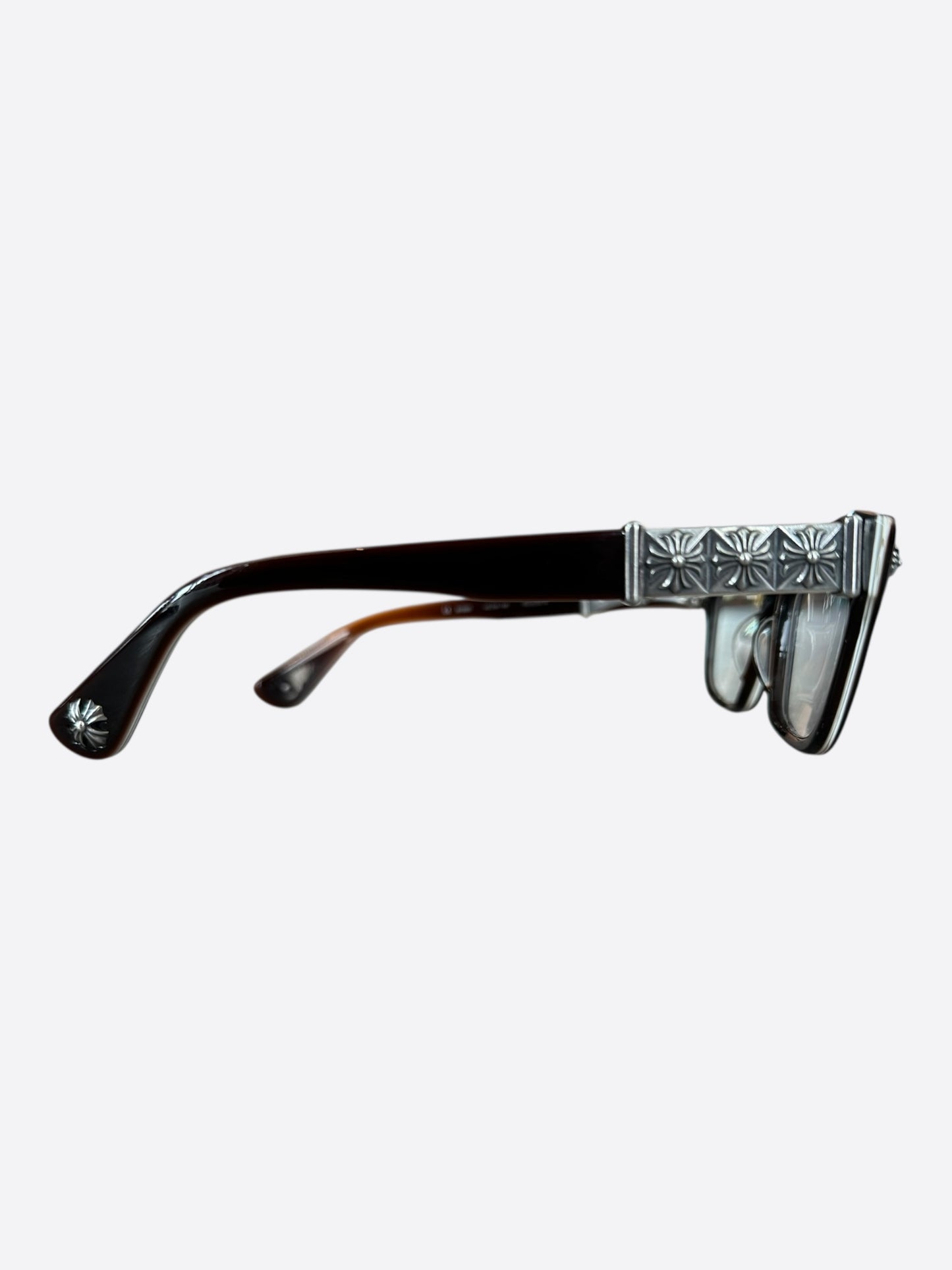 Chrome Hearts Brown & Silver Reem II Glasses