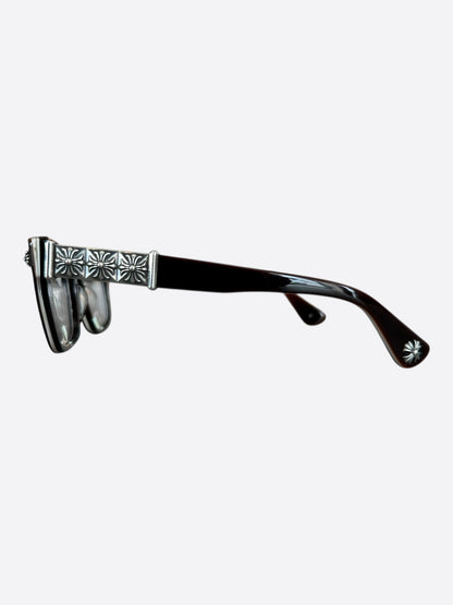 Chrome Hearts Brown & Silver Reem II Glasses