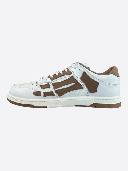 Amiri Brown & White Skeleton Low Top Sneakers
