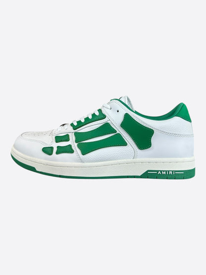 Amiri Green & White Skeleton Low Top Sneakers