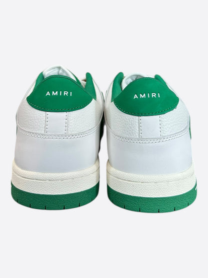 Amiri Green & White Skeleton Low Top Sneakers