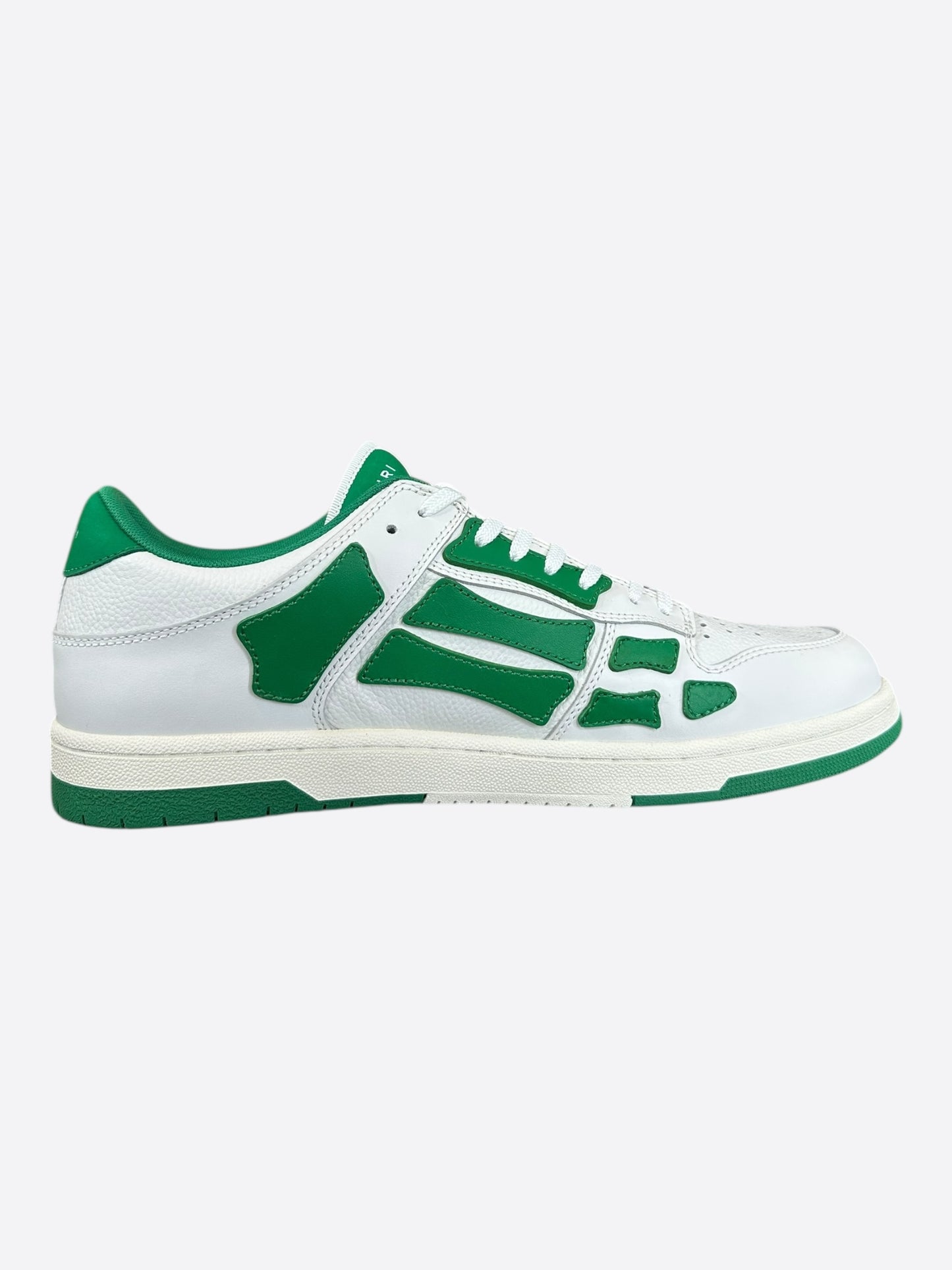 Amiri Green & White Skeleton Low Top Sneakers