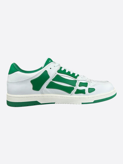 Amiri Green & White Skeleton Low Top Sneakers