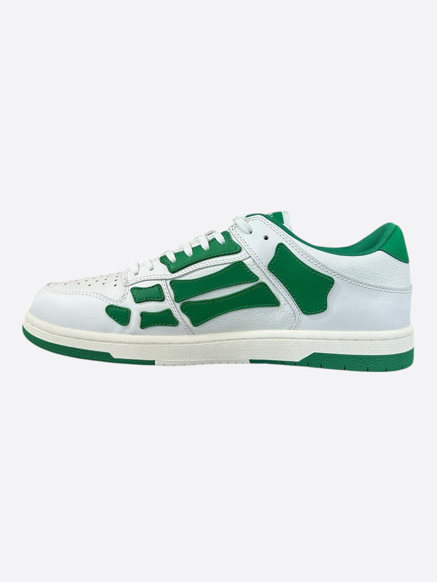 Amiri Green & White Skeleton Low Top Sneakers