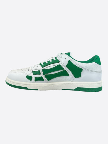 Amiri Green & White Skeleton Low Top Sneakers