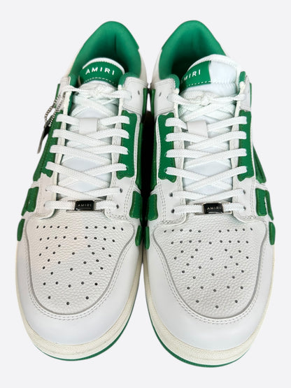 Amiri Green & White Skeleton Low Top Sneakers