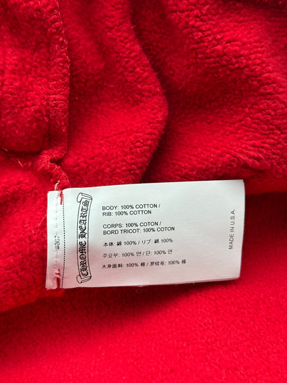 Chrome Hearts Red & White Triple Cross Embroidered Shorts