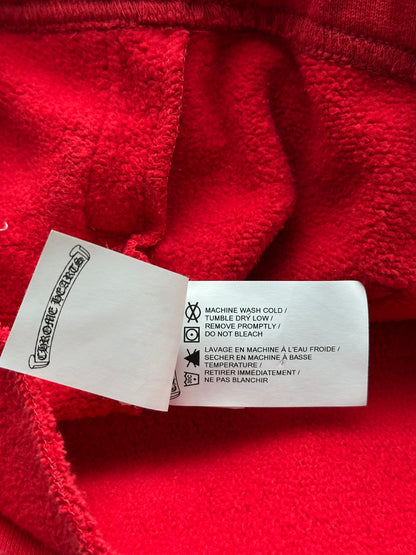 Chrome Hearts Red & White Triple Cross Embroidered Shorts