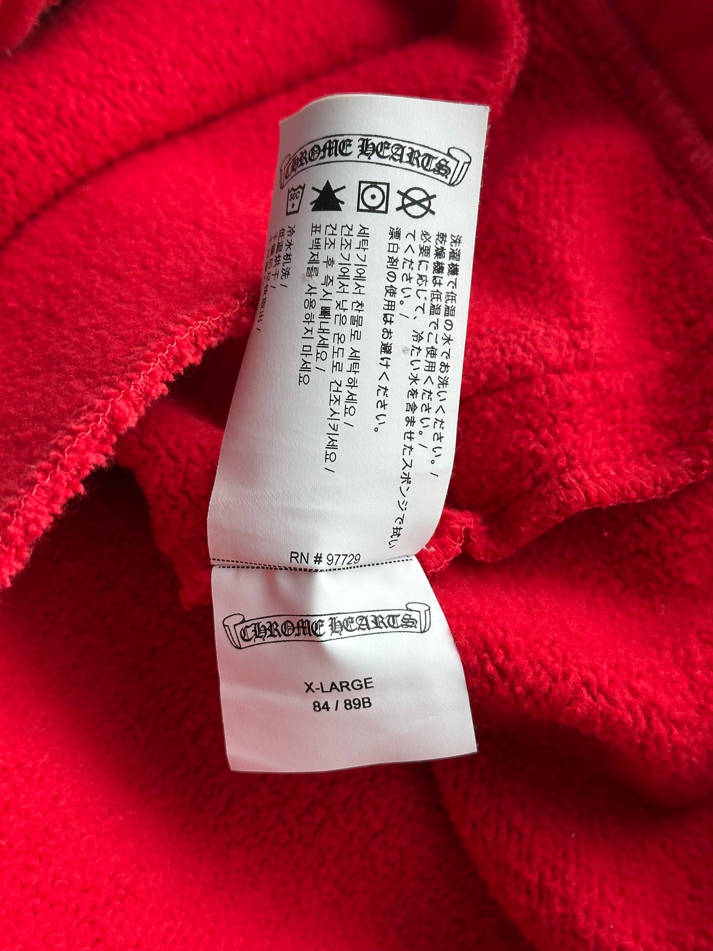 Chrome Hearts Red & White Triple Cross Embroidered Shorts