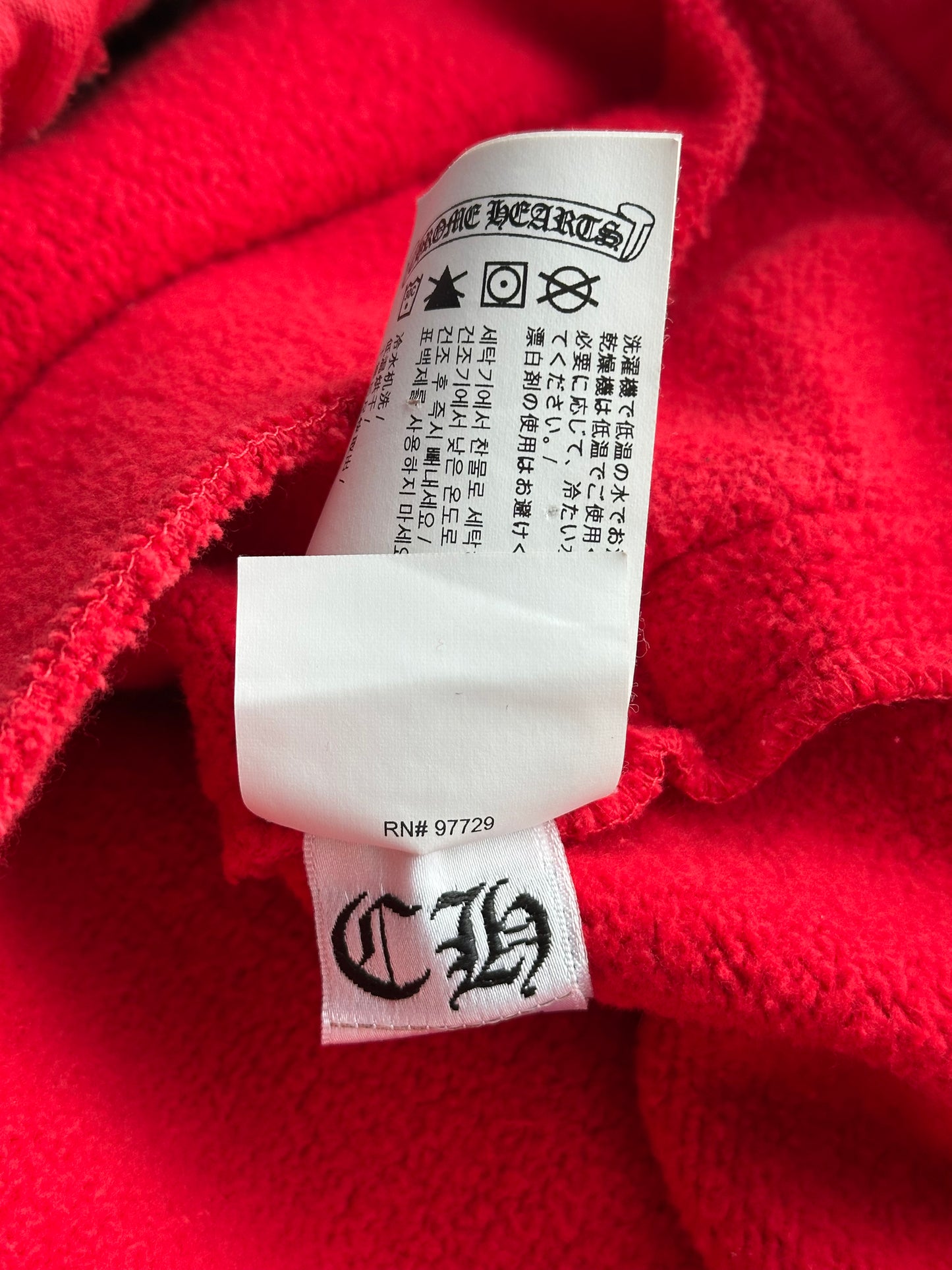 Chrome Hearts Red & White Triple Cross Embroidered Shorts