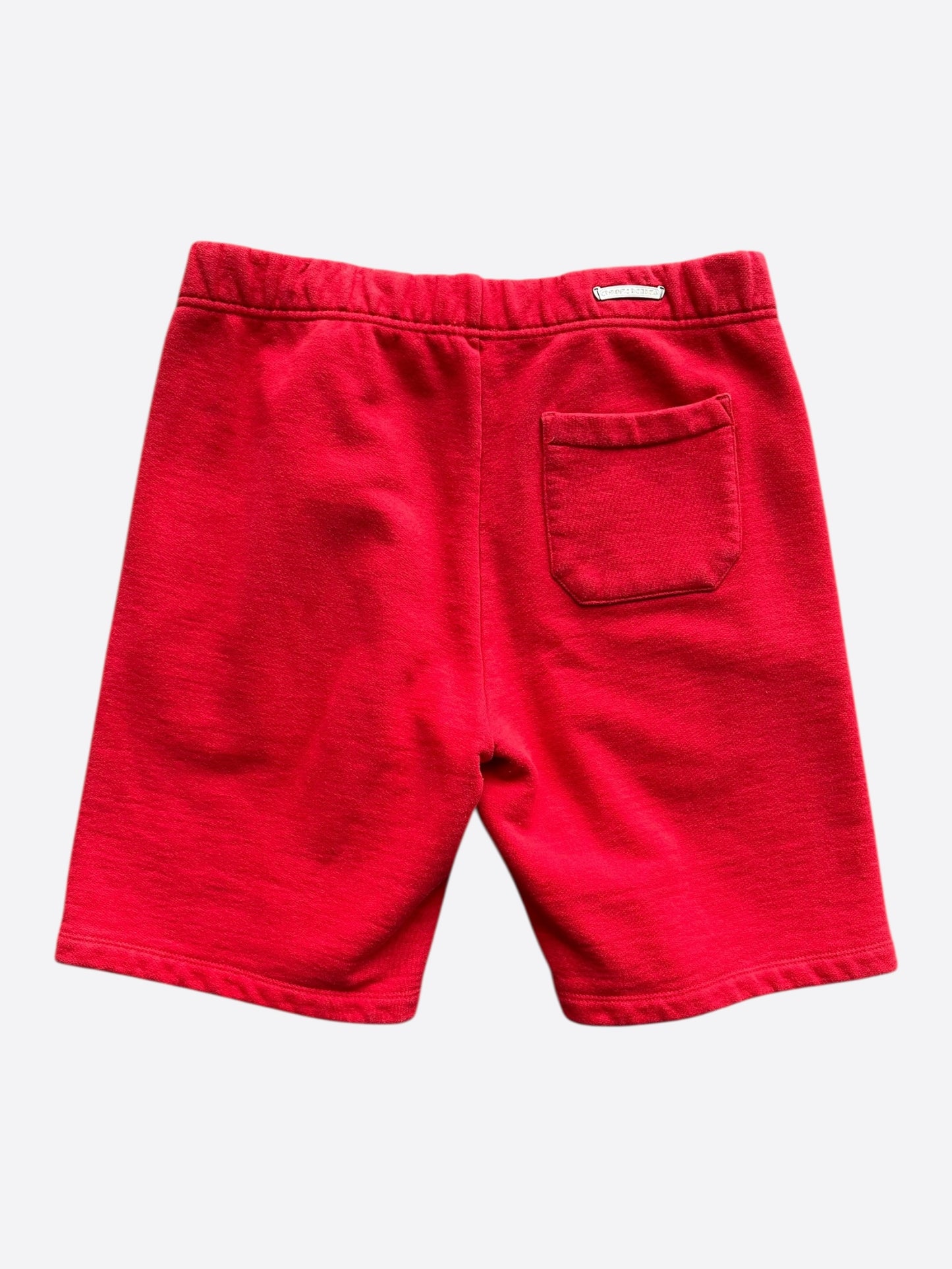 Chrome Hearts Red & White Triple Cross Embroidered Shorts