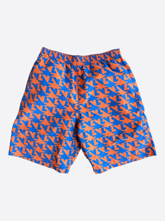 Louis Vuitton Blue & Orange Dove Print Swimshorts