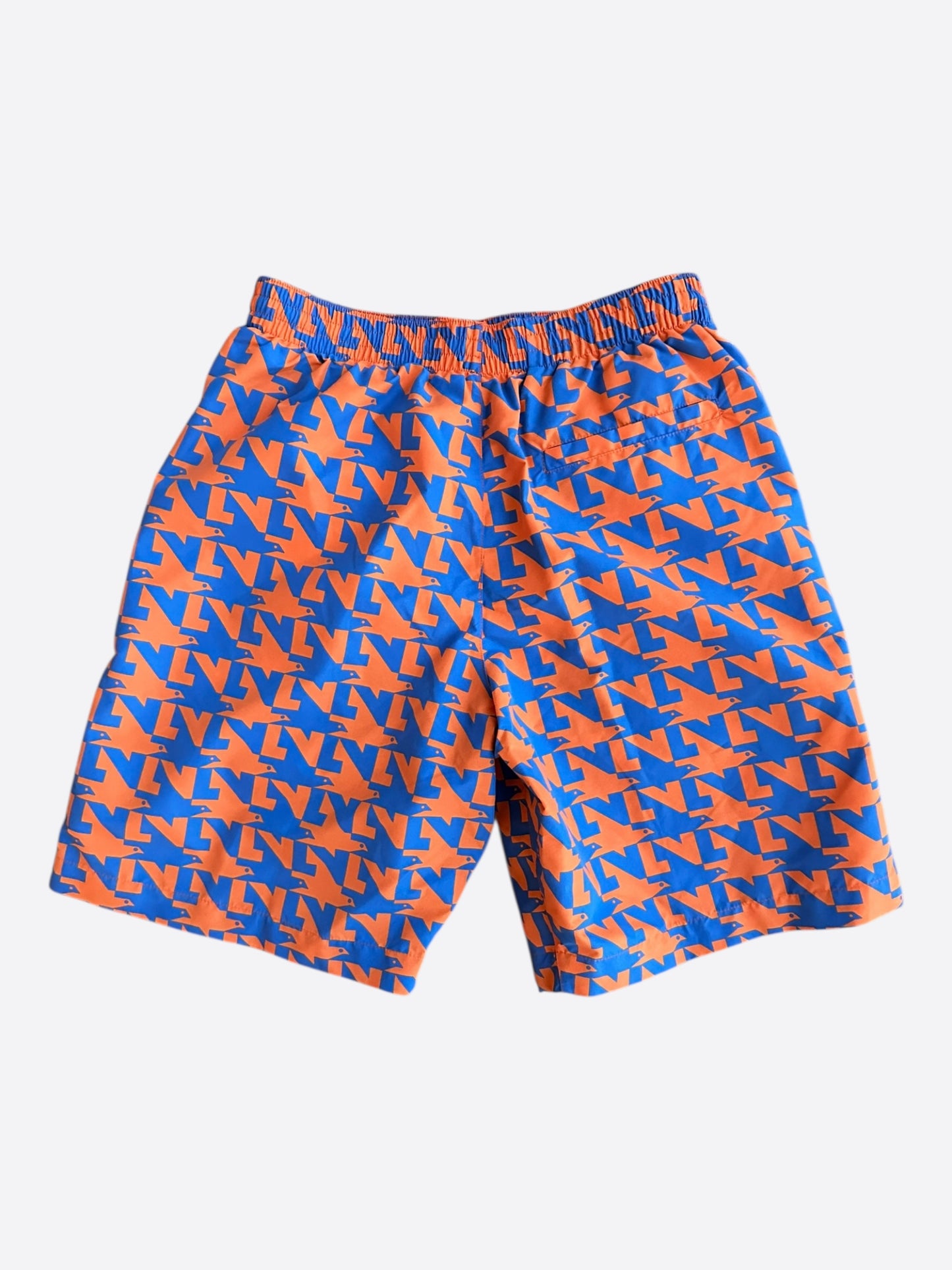Louis Vuitton Blue & Orange Dove Print Swimshorts