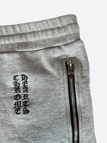 Chrome Hearts Grey & Black Cross Patch Shorts