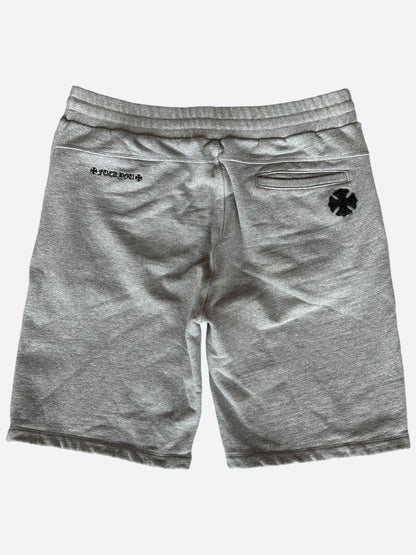 Chrome Hearts Grey & Black Cross Patch Shorts