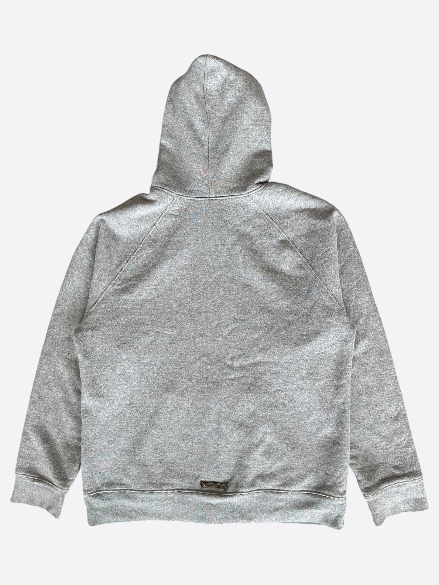 Chrome Hearts Grey & Black Triple Cross Patch Paper Jam Zip Up Hoodie