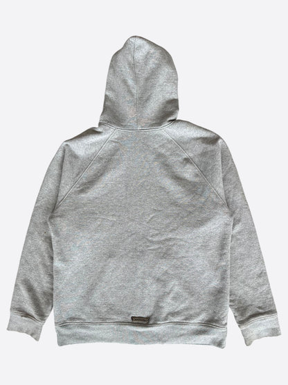 Chrome Hearts Grey & Black Triple Cross Patch Paper Jam Zip Up Hoodie