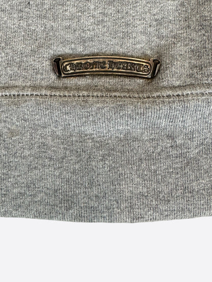 Chrome Hearts Grey & Black Triple Cross Patch Paper Jam Zip Up Hoodie