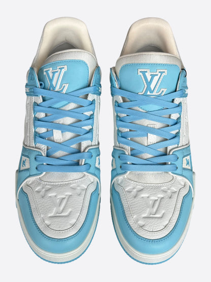 Louis Vuitton Blue & White Monogram Trainers