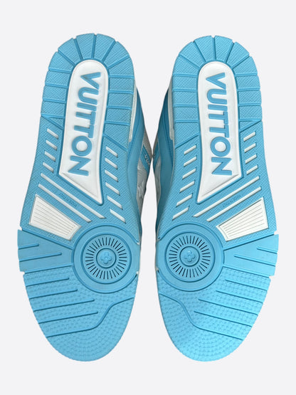 Louis Vuitton Blue & White Monogram Trainers