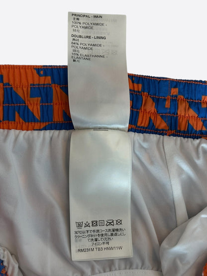 Louis Vuitton Blue & Orange Dove Print Swimshorts