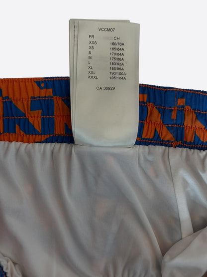 Louis Vuitton Blue & Orange Dove Print Swimshorts