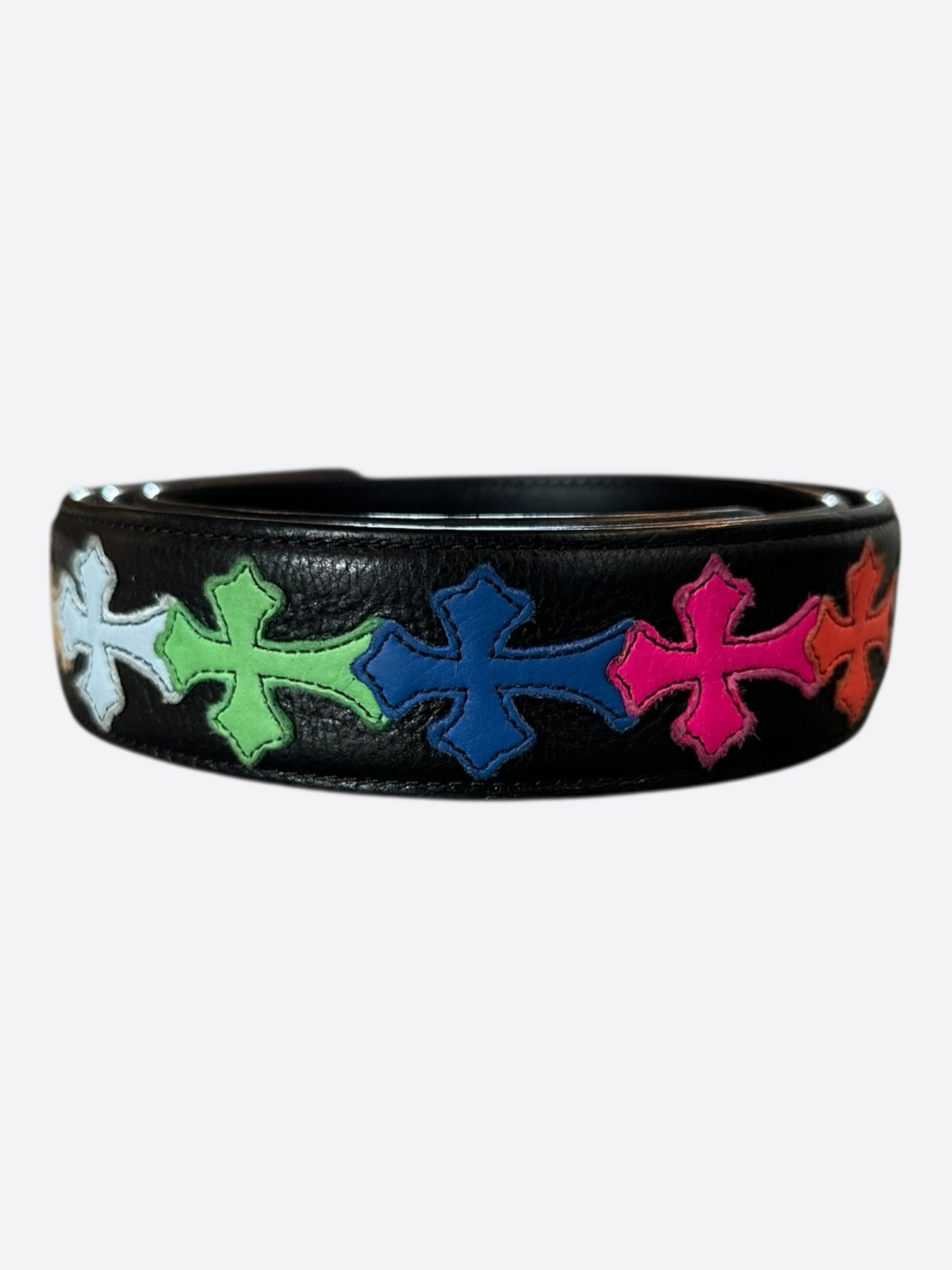 Chrome Hearts Black & Multicolor Cross Patch Belt