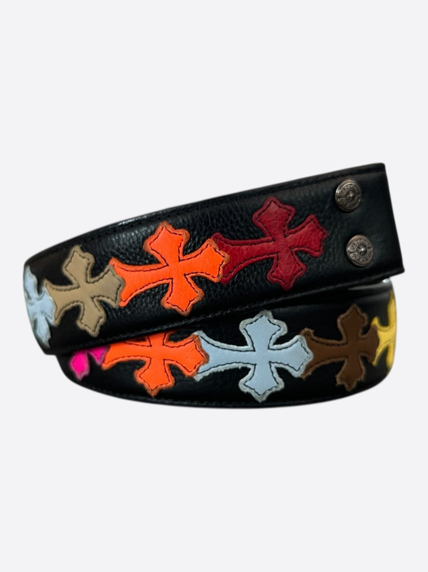 Chrome Hearts Black & Multicolor Cross Patch Belt