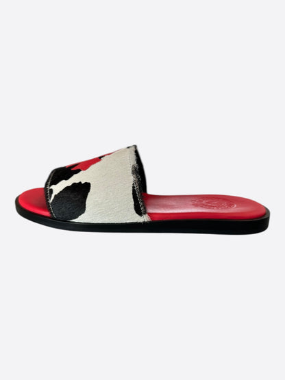 Chrome Hearts Red Cross Patch Cow Slides