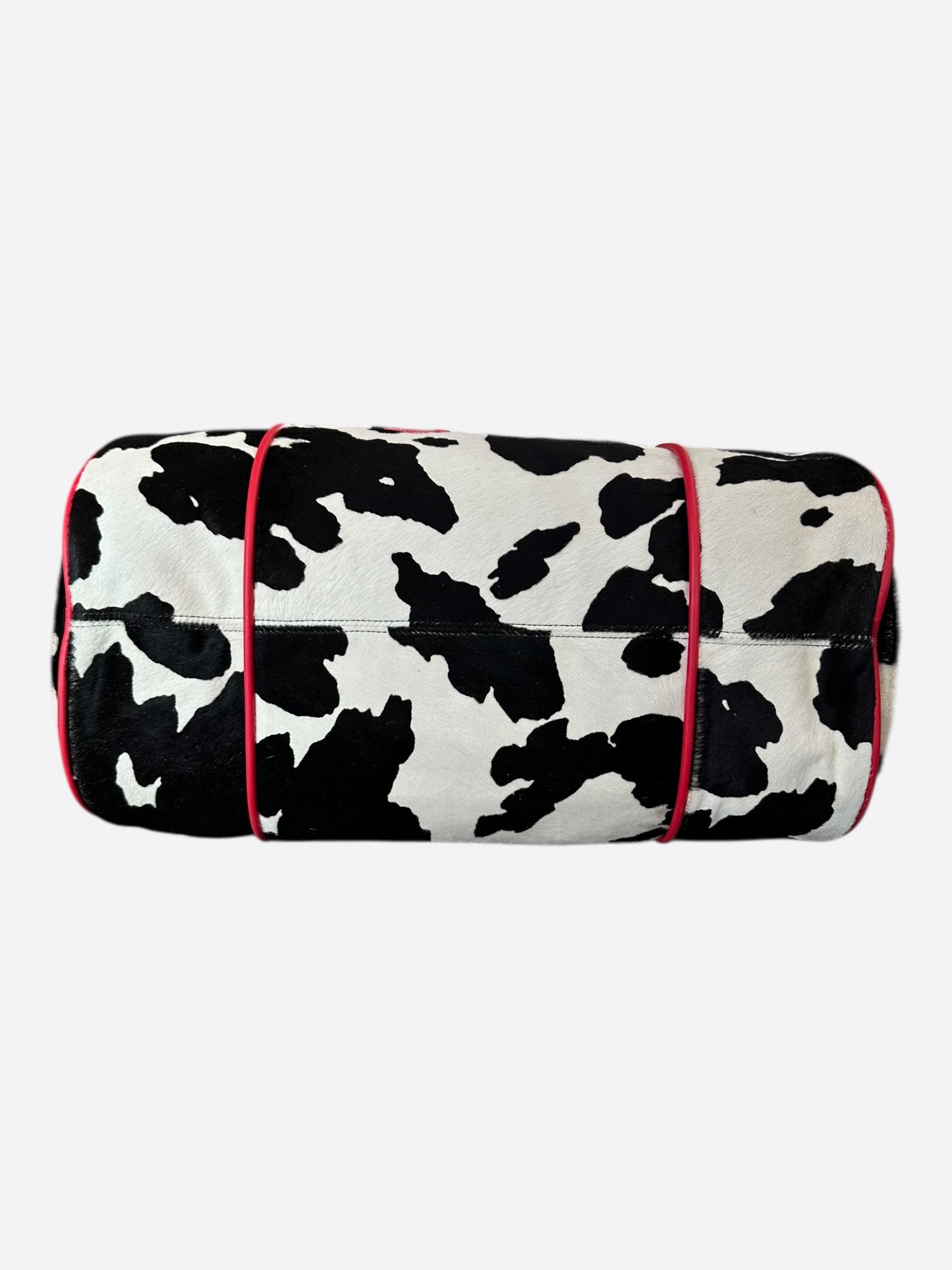 Chrome Hearts Red Cross Patch Cow Mini Duffel Bag