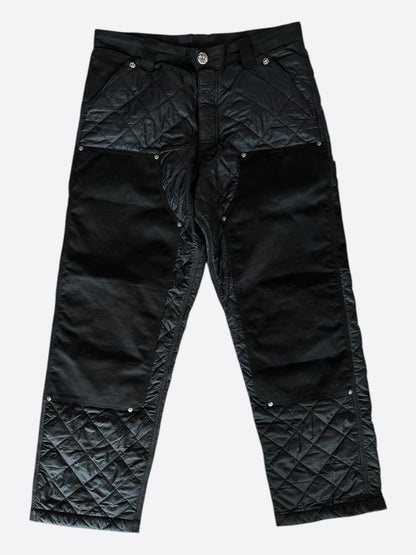 Chrome Hearts Black Nylon Quilted Chomper Carpenter Pants