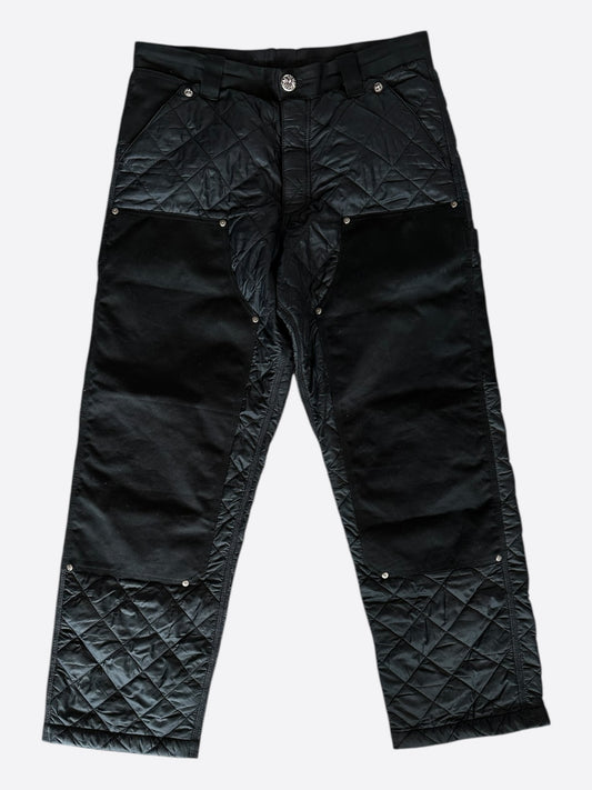 Chrome Hearts Black Nylon Quilted Chomper Carpenter Pants