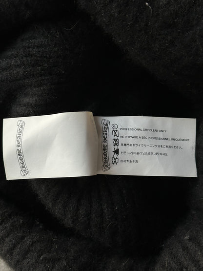 Chrome Hearts Black & White Cross Logo Cashmere Beanie