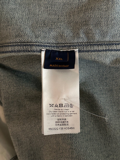 Louis Vuitton Blue Monogram Workwear Denim Shirt