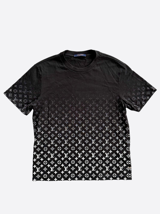 Louis Vuitton Black & White Monogram Gradient T-Shirt