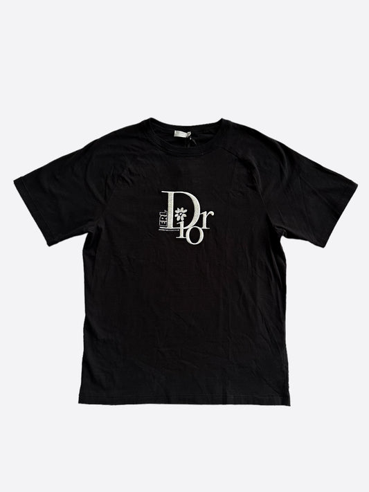 Dior ERL Black Embroidered Logo T-Shirt