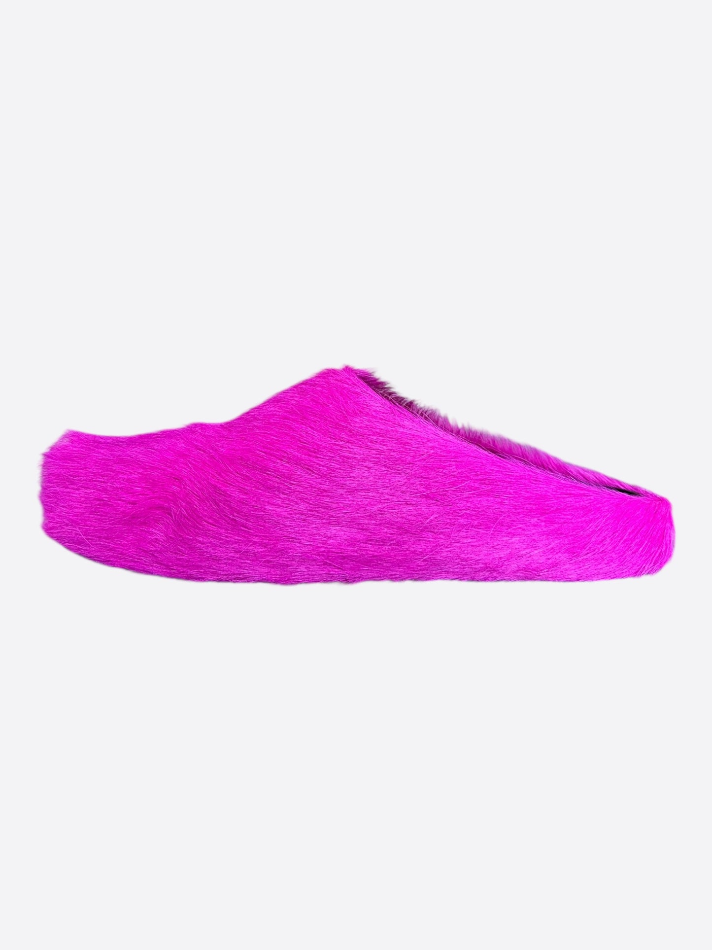 Marni Fuchsia Calfskin Fussbett Sabot Slides