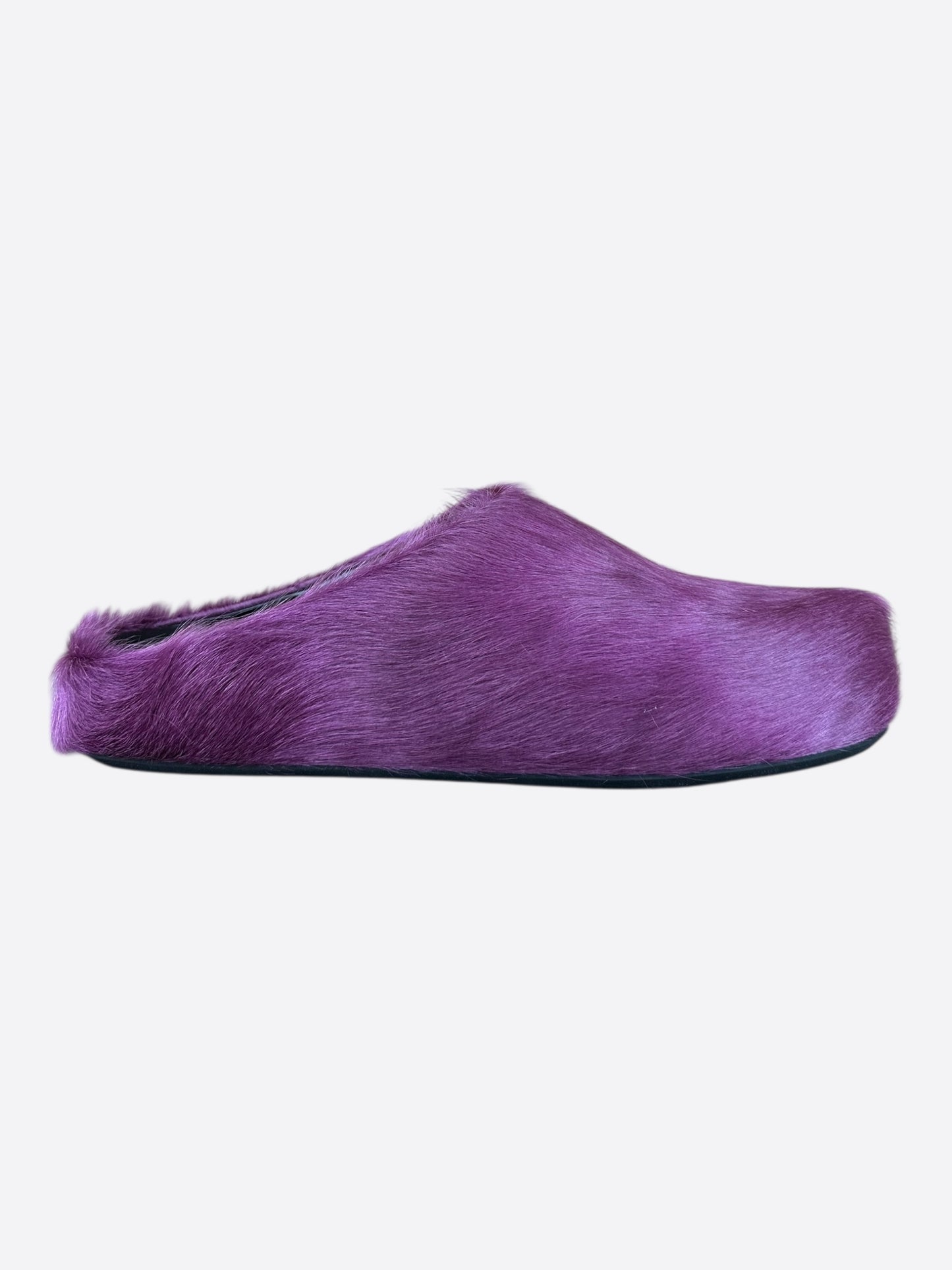 Marni Purple Calfskin Fussbett Sabot Slides