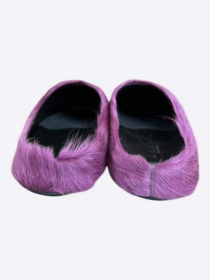 Marni Purple Calfskin Fussbett Sabot Slides